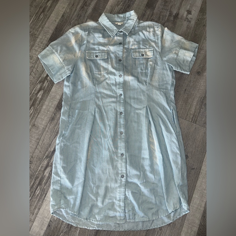 New POL Blue Striped Dress Size small
